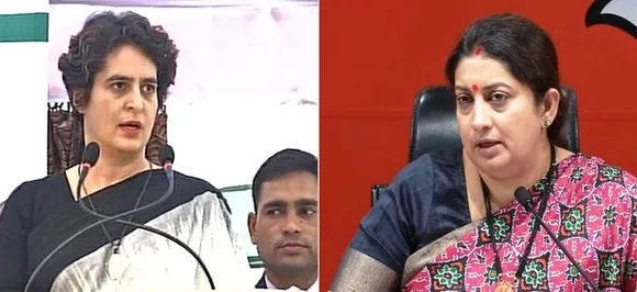 War of words between Priyanka Gandhi, Smriti Irani over distribution of shoes in Amethi