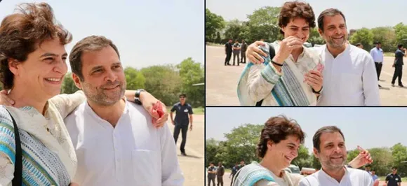 Smile, hugs and little banter: When Rahul Gandhi met sister Priyanka at Kanpur Airport