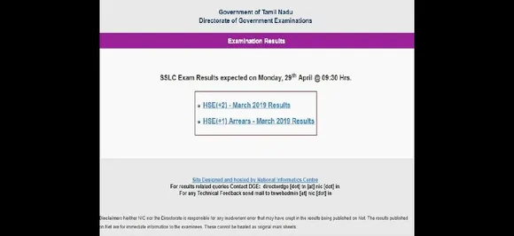 Tamil Nadu Board TN 10th SSLC Result 2019 LIVE NOW at tnresults.nic.in
