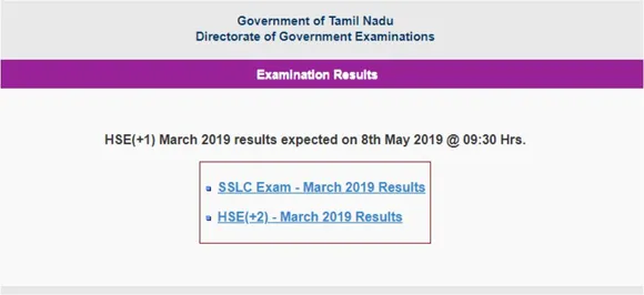 Tamil Nadu 11th Result 2019 declared on tnresults.nic.in, LIVE UPDATES