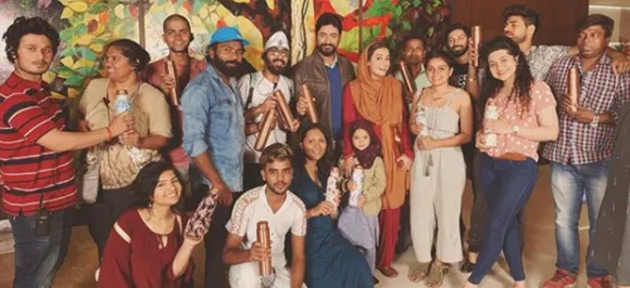 Dia Mirza gifts customized metal bottles to Kaafir crew during second schedule in Mumbai