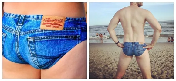 Summer is here but these denim-print â€˜Jeadoâ€™ swimming briefs are NOT what we signed up for, CHECK out pics