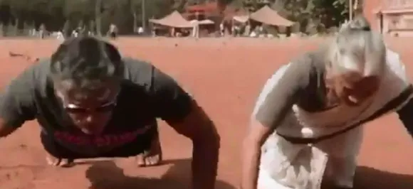 Watch: On Motherâ€™s Day, Milind Somanâ€™s 80-year-old mother shows how to nail the push-up challenge