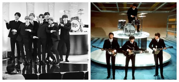 WATCH | BTS shows up as â€˜The Beatlesâ€™ on Stephen Colbert Show