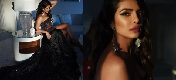 Priyanka Chopra makes heads turn at Cannes 2019 red carpet in thigh slit black sheer gown with plunging neckline