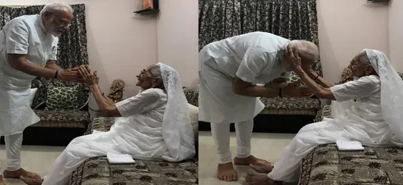 PM Modi meets mother Heeraben at Gandhinagar residence, seeks blessings