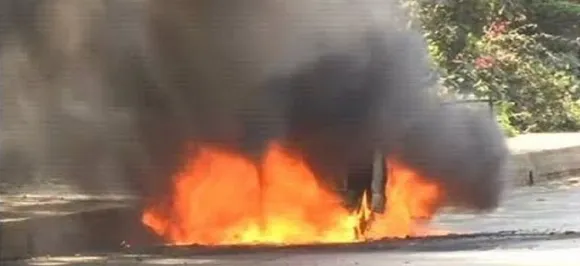 Car set ablaze, dog slaughtered in front of BJP leader's residence    