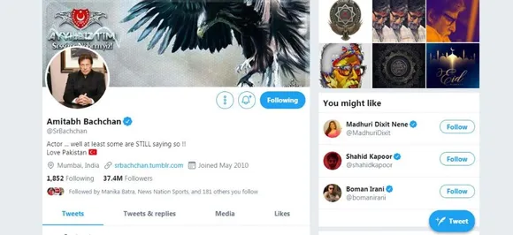 Amitabh Bachchan's Twitter handle hacked, profile pic changed to Imran Khan's, later restored