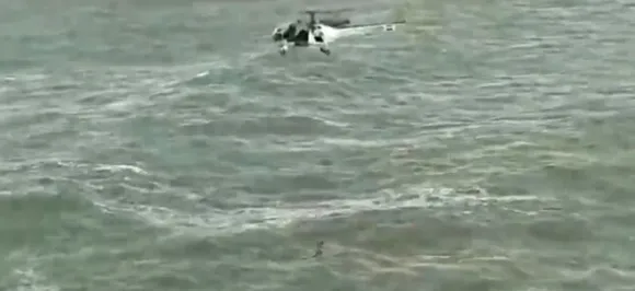 Watch Video: Indian Coast Guard rescues army man from drowning off Goa beach