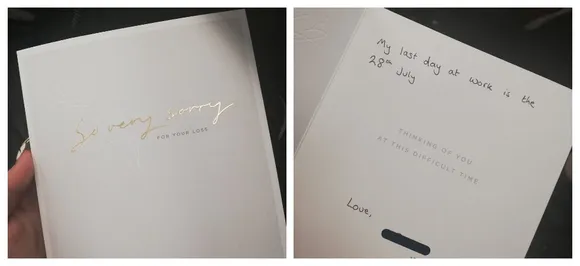 Savage! Man resigns from job by handing boss â€˜Sorry For Your Lossâ€™ card