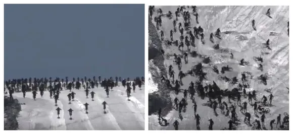 Chaos at â€˜Mountain of Hellâ€™ race as hundreds of bikers crash on icy Alps glacier, WATCH