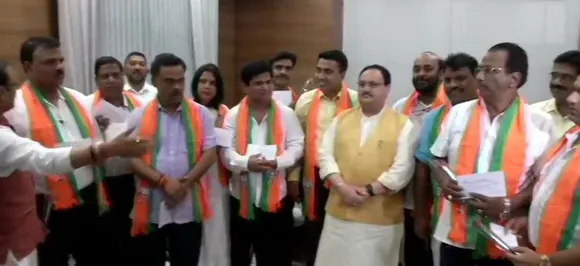 10 rebel Goa Congress MLAs, who resigned from party, join BJP in presence of JP Nadda