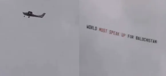 â€˜Speak up for Balochistanâ€™ banner flies over England vs Australia World Cup match venue