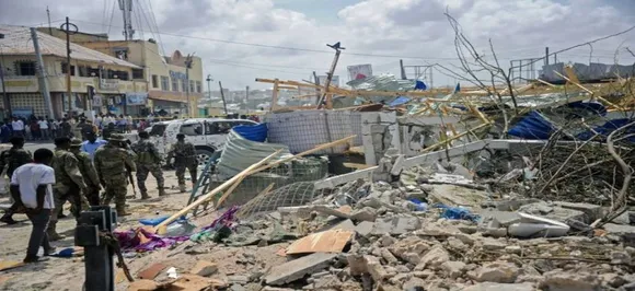 26 dead, 56 injured in suicide bomb and gun attack on Somalia hotel