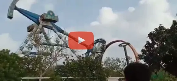 Shocking VIDEO | The moment when joyride came crashing at Ahmedabad amusement park