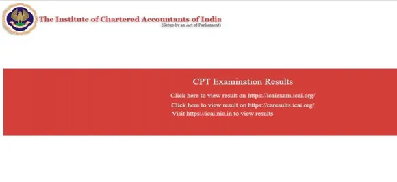 ICAI CA CPT June Session Exam 2019: Results out on icaiexam.icai.org
