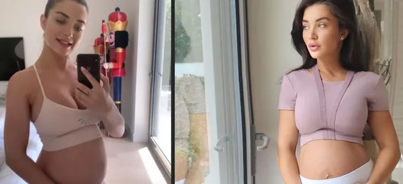 Mommy-to-be Amy Jackson turns fitness expert; strikes yoga pose as she flaunts her baby bump