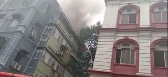 Fire breaks out at Churchill Chamber building near Taj Mahal Hotel in Mumbai's Colaba 