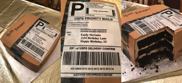 Man's birthday gift to shopaholic wife is AWESOME Amazon box cake and we want it NOW!