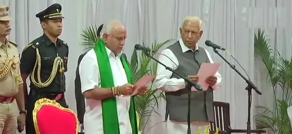BS Yediyurappa sworn-in as new Karnataka chief minister, trust vote on Monday
