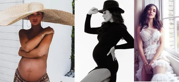 Amy Jackson goes bare-bodied as she celebrates stretch mark, weight gain on 33rd pregnancy week