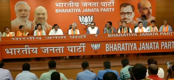 10 MLAs of SDF join BJP in presence of JP Nadda, Ram Madhav