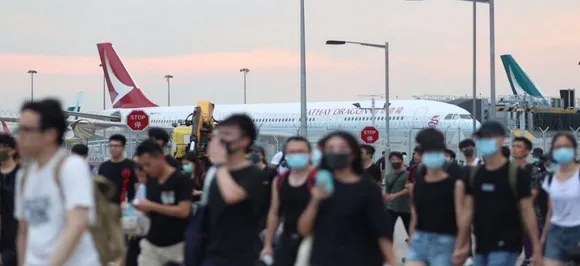 All flights out of Hong Kong cancelled as pro-democracy protesters besiege airport