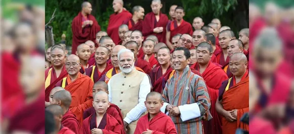 WATCH: PM Narendra Modi meets monks at Bhutanâ€™s Simtokha Dzong in Semtokha