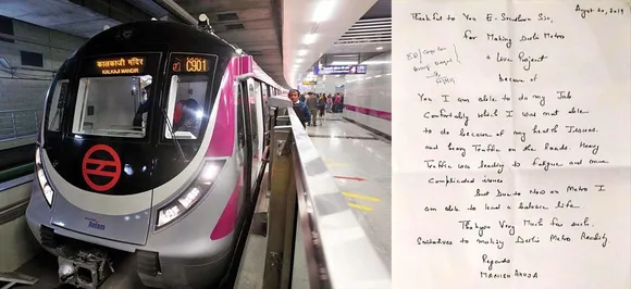 Delhi Metro commuter thanks Dr Sreedharan for his contribution, writes a heartfelt letter