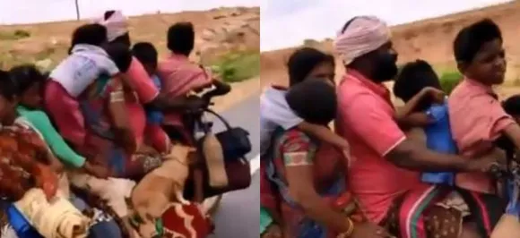 Watch: This Video Of Man Carrying 6 People And 2 Dogs On Bike Will Blow Your Mind