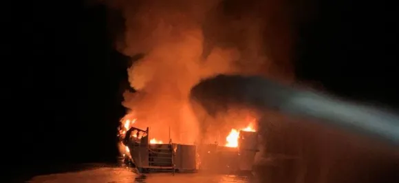 Eight dead, 26 missing as dive boat sinks in flames off California 