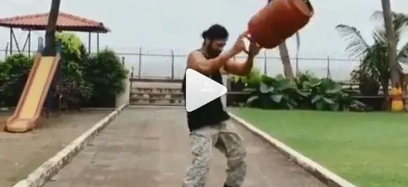 WATCH: Vidyut Jammwal Swings Gas Cylinder Like Paper Bag; Gets Schooled By Followers
