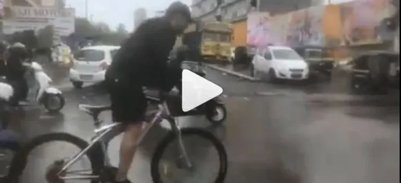 WATCH: Salman Khan Cycles His Way to Dabangg Sets Braving Rainfall
