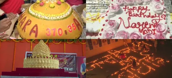 Happy Birthday PM: From 70-Feet Cake To 'Article 370' Laddoo, Modi Fans Celebrate Big Day 