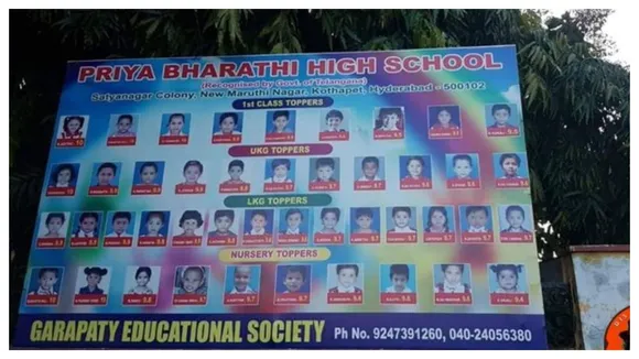 Hyderabad School Puts Up Billboard Of Nursery Topper, Furious Netizens Call It 'Toxic'