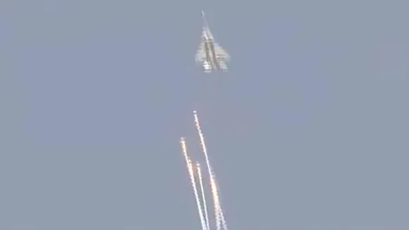 Sukhoi Aircraft Performs Vertical Charlie Manoeuvre In Salute To IAF Chief RKS Bhadauria