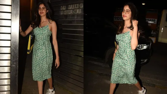 Janhvi Kapoor Ups The Style Quotient In Green Floral Dress And Transparent Glasses, Guess The Price?