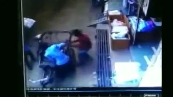 WATCH | Lucky Escape For Toddler As He Falls Off Apartment's Balcony, Lands On Rickshaw