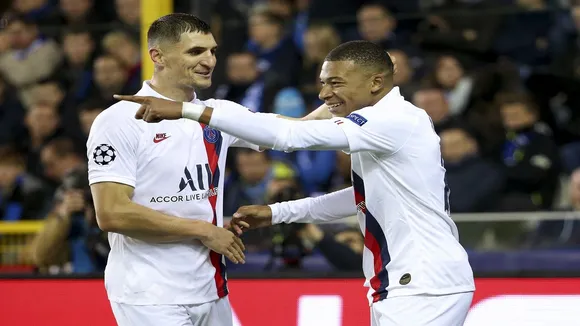 Kylian Mbappe Scores Hat-Trick, Paris Saint Germain Thrash Club Brugge In UEFA Champions League