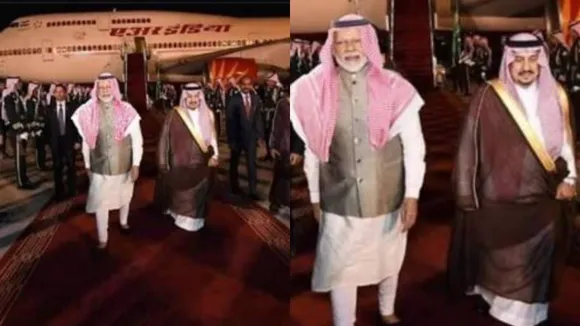 Fact Check: Did PM Narendra Modi Wear Arabic Headgear Keffiyeh During Saudi Visit?