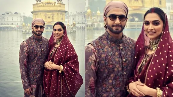 In Pics: Deepika Padukone And Ranveer Singh Visit Golden Temple To Seek Blessings On First Wedding Anniversary