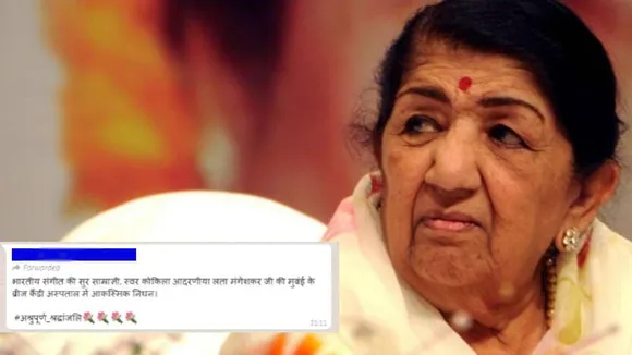 Fact Check: Lata Mangeshkar Death Rumours Spread On WhatsApp, Social Media