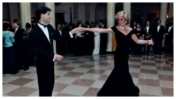 Blue Velvet Gown Princess Diana Wore To Dance With John Travolta In 1985 Up For Sale