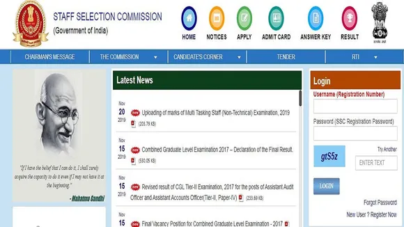 SSC MTS (Non-Technical) Exam 2019 Marks of Paper I Released, Check At ssc.nic.in 