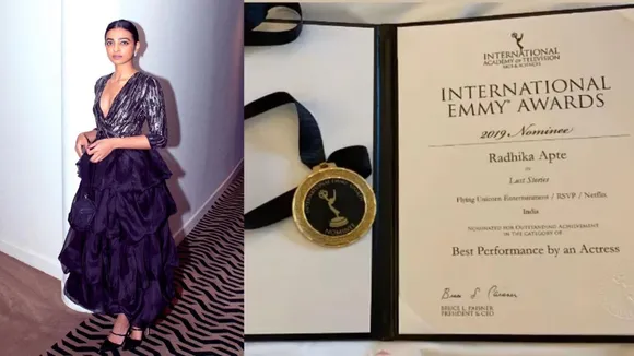 Radhika Apte 'Honoured' After Receiving Nomination Medal At International Emmy Awards 2019