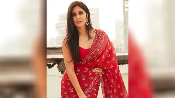 Katrina Kaif Looks Resplendent In Hand-Printed Red Saree, See PICS