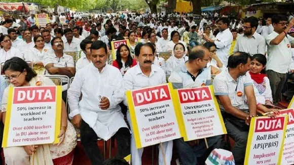 DUTA To Continue Strike Demanding Absorption Of Ad-hoc Teachers 