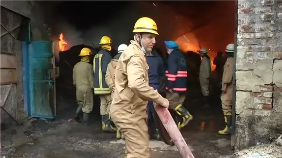 Massive Fire At Mundka Furniture Factory In Delhi, 21 Fire Tenders At Spot