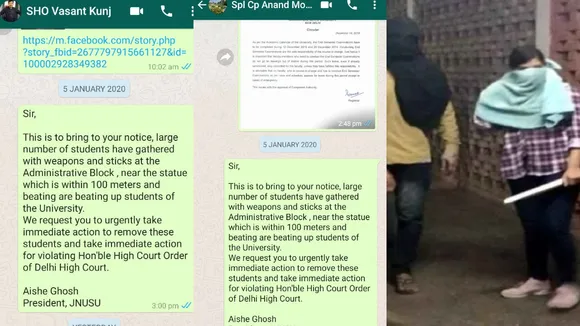 JNU Attack: SOS Messages From Aishe Ghosh Were Ignored By Cops, Show WhatsApp Chats 