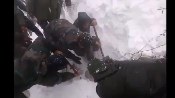 Watch: Indian Army Meticulously Rescues Civilian Caught In Snow Slide In J-K's Lacchipura